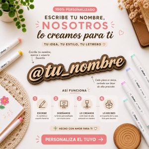 portada de personalizacion de nombre de madera