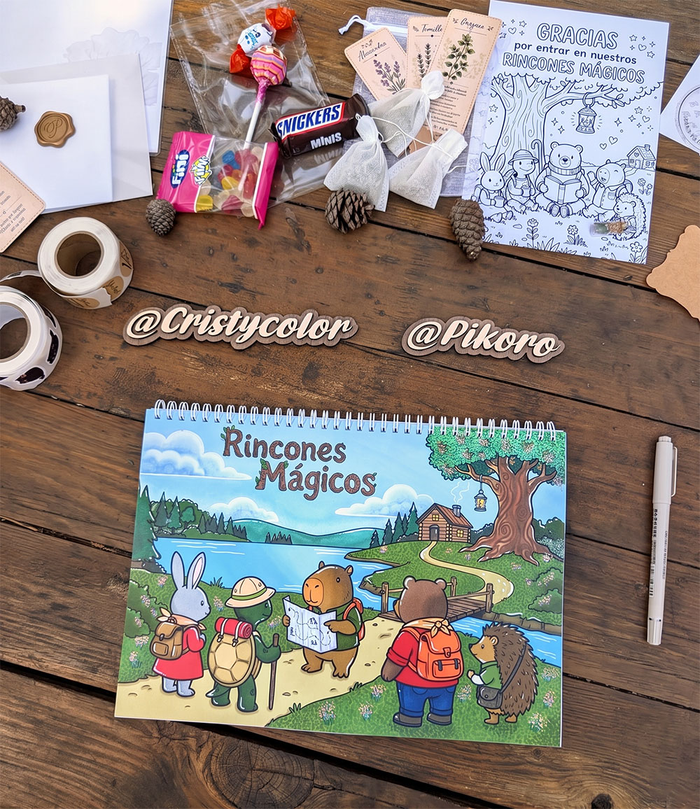 libro pikoro con nombres de madera